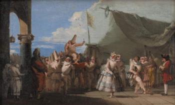 The Triumph of Pulcinella, 1753-54 (oil on canvas) | Obraz na stenu
