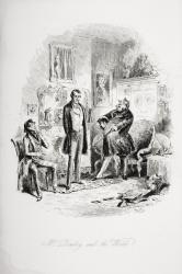 Mr. Dombey and the world, illustration from 'Dombey and Son' by Charles Dickens (1812-70) first published 1848 (litho) | Obraz na stenu