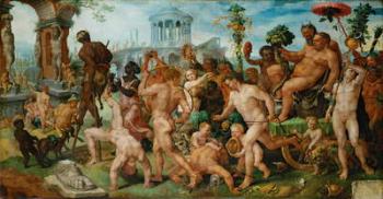 The triumph of Bacchus, 1536-7 (oil on panel) | Obraz na stenu