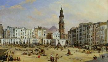 Piazza Mazaniello, Naples (oil on canvas) | Obraz na stenu