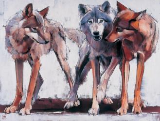 Pack Leaders, 2001 (oil on canvas) | Obraz na stenu