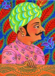 Maharaja with butterflies, 2011, (oil on canvas) | Obraz na stenu