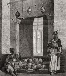 The doorway to the Mosque El Assaneyn in Cairo, Egypt, from 'L'Univers Illustré', 1866 (engraving) | Obraz na stenu