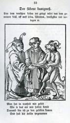 Minister, Fool and Devil from Das Kloster vol. 10, 1845-1849 (engraving) | Obraz na stenu