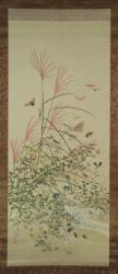 Autumn flowers and insects by a stream, 1910 (ink and colours on silk) | Obraz na stenu