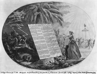 Declaration of the Rights of Man, 20th-26th July 1789 (engraving) | Obraz na stenu
