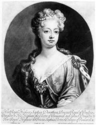 Sophia Dorothea, Queen of Prussia, engraved by John Smith, 1706 (engraving) (b/w photo) | Obraz na stenu