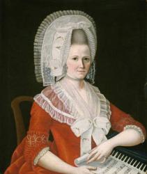Lady Wearing a Large White Cap, c.1780 (oil on canvas) | Obraz na stenu