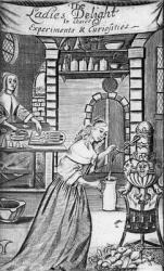 Illustration from 'The Ladies Delight in choice experiments & curiosities' by Hannah Woolley, 1672 (engraving) | Obraz na stenu