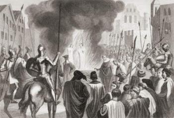Templars being burnt at the stake (litho) | Obraz na stenu