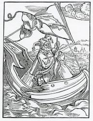 Of the despysynge of mysfortune, illustration from Alexander Barclay's English translation of 'The Ship of Fools', from an edition published in 1874 (engraving) | Obraz na stenu