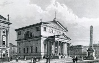 The St. Nicholas Church, Potsdam, Germany (engraving) | Obraz na stenu