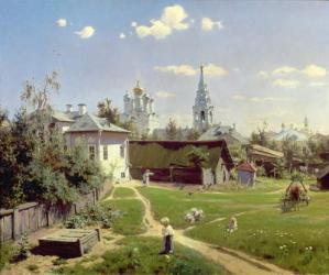 A Small Yard in Moscow, 1878 (oil on canvas) | Obraz na stenu