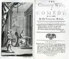 Title page of the script for The Country Wife at the Theatre Royal, 1735 (engraving) | Obraz na stenu