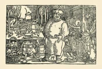 A chef from the Tudor period in England. From a contemporary print. | Obraz na stenu