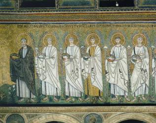 Group of saints and martyrs (mosaic) | Obraz na stenu