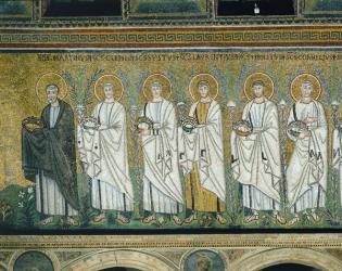 Group of saints and martyrs (mosaic) | Obraz na stenu