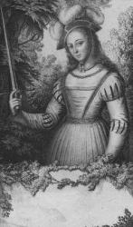 Portrait of Joan of Arc (1412-31) (engraving) | Obraz na stenu
