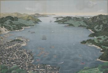 Nagasaki Harbour, c.1800-50 (silk painting) | Obraz na stenu