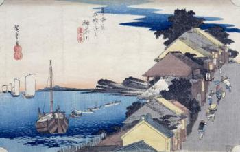 Kanagawa: View of the Ridge, from the series '53 Stations of the Tokaido', 1834-35 (colour woodblock print) | Obraz na stenu