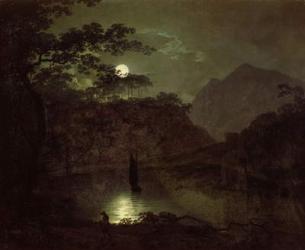 A Lake by Moonlight, c.1780-82 (oil on canvas) | Obraz na stenu