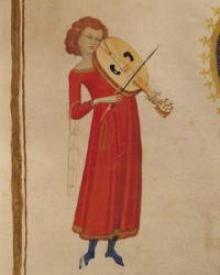 A Musician, from 'De Musica' by Boethius (480-524) (vellum) | Obraz na stenu