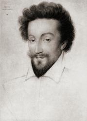 Henry IV, aka Henry of Navarre or Bourbon, 1553-1610, King of Navarre (as Henry III) 1572-89, first Bourbon king of France, 1589-1610. From an engraving after a drawing attributed to Pierre Du Monstier. | Obraz na stenu