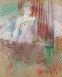 Woman standing behind a table, from 'Elles', 1889 (pastel on paper) | Obraz na stenu