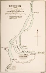 Kartoum, Sudan, 1884, from `The Journals of Major-General C.G. Gordon, C.B. at Kartoum', published by Kegan Paul Trench & Co., London, 1885 (litho) | Obraz na stenu