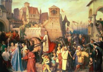 Duke Leopold the Glorious (1176-1230) enters Vienna on his return from the Crusades | Obraz na stenu