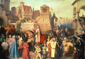 Duke Leopold the Glorious (1176-1230) enters Vienna on his return from the Crusades | Obraz na stenu