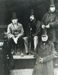 From LtoR, Lord Paget, Lord Carlisle and Isambard Kingdom Brunel (1806-59) (b/w photo) | Obraz na stenu