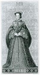 Queen Mary I engraved by T.Brown (engraving) (b/w photo) | Obraz na stenu