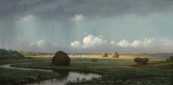 Sudden Shower, Newbury Marshes, 1865-75 (oil on canvas) | Obraz na stenu