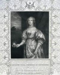 Elizabeth Cavendish, Countess of Devonshire, mid 17th century (engraving) | Obraz na stenu