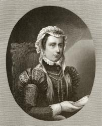 Margaret, Duchess of Parma, from 'History of the Reign of Philip II', published in 1855 (litho) | Obraz na stenu
