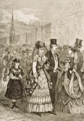 Fifth Avenue, New York, in c.1870, from 'American Pictures' published by the Religious Tract Society, 1876 (engraving) | Obraz na stenu