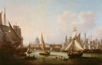 View of the River Thames (oil on canvas) | Obraz na stenu