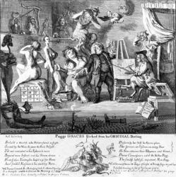 Puggs Graces estched from his original drawings, print made by Paul Sandy, 1753 (etching) | Obraz na stenu