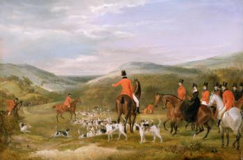 The Berkeley Hunt, 1842: The Meet (oil on canvas) | Obraz na stenu