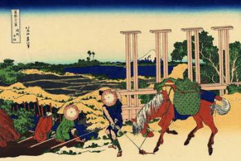 Senju in the Musachi province, c.1830 (woodblock print) | Obraz na stenu