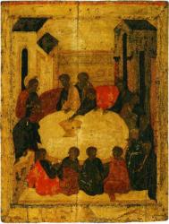 The Last Supper (tempera & gold leaf on panel) | Obraz na stenu