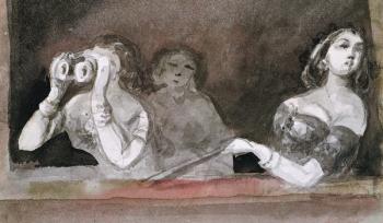 Box Seats (pen and ink wash on paper) | Obraz na stenu