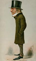 William Ewart Gladstone (1809-98) cartoon from Vanity Fair, 6th February 1869 (colour litho) | Obraz na stenu