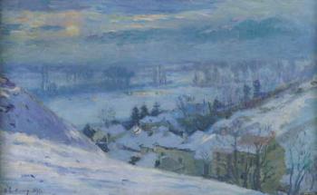 The Village of Herblay under snow, 1895 | Obraz na stenu