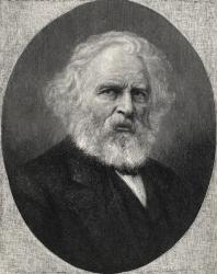 Portrait of Henry Wadsworth Longfellow, from 'The Century Illustrated Monthly Magazine', May to October, 1883 (litho) | Obraz na stenu