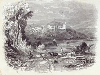 Arundel Castle and Town, from 'The Illustrated London News', 20th September 1845 (engraving) | Obraz na stenu