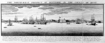 The North-West Prospect of Deptford, in the County of Kent, 1739 (engraving) | Obraz na stenu