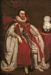 King James I of England and VI of Scotland, 1621 (oil on canvas) | Obraz na stenu