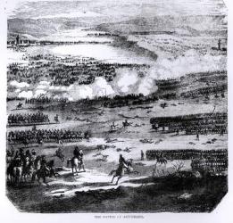 The Battle of Austerlitz, 2 December 1805 (engraving) (b/w photo) | Obraz na stenu